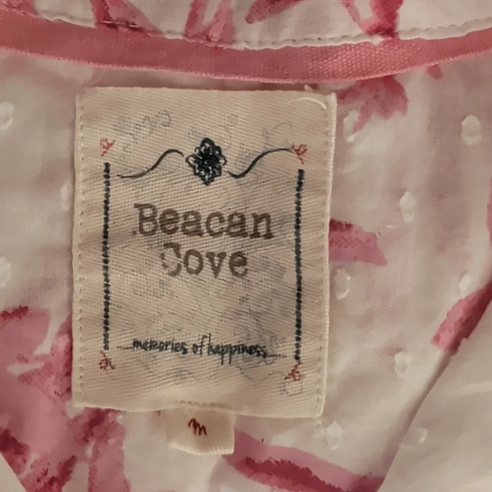 Beacon Cove 100% Cotton Pink Floral Pajamas Size M - Picture 3 of 12